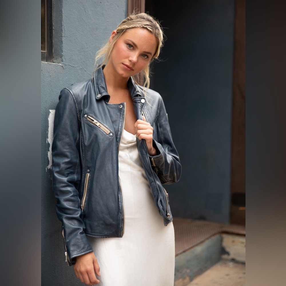 Mauritius Sofia 4 RF Leather Moto Jacket